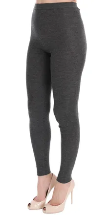Dolce & Gabbana Womens Gray Cashmere Stretch Tights Clothing