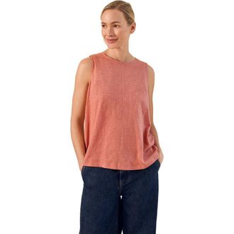Celtic & Co. Crew Neck Pleat Back Tank Top in Redwood at Nordstrom, Size 8