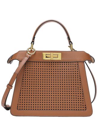 Tiffany & Fred Perforated Leather Top Handle Satchel
