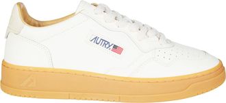 Autry White Medalist Low Leather Sneakers