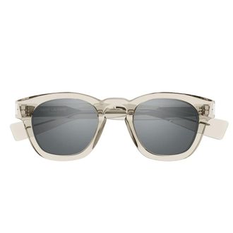 Saint Laurent SL 746 Panthos Zonnebril - Heren - Accessoires - Beige - Maat: 48 MM