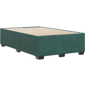 vidaXL Vidaxl - Estructura Cama Sin Colch&oacute;n Terciopelo Verde Oscuro 120x190cm