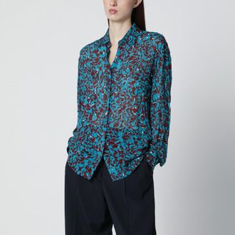 Dries Van Noten Shirt with turquoise sequin print