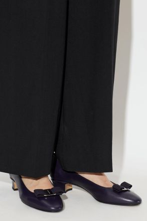 Ferragamo Vara Heeled Shoes, Womens, Navy Blue