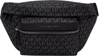 Michael Kors Tassen, Heren, Zwart, ONE Size, Leer, Travel Logo Belt Bag