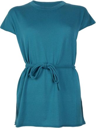 Alpha Studio Crew-Neck Sleeveless Cotton Kimono with Waist Tie