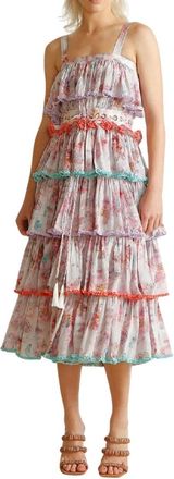 IXIAH Maxi jurk met bloemenmotief - Dames - Casual kleedjes - Veelkleurig - 2XS - Kleedjes