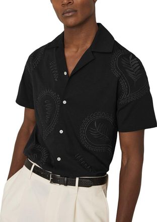 Reiss Stockwell Paisley Embroidered Shirt