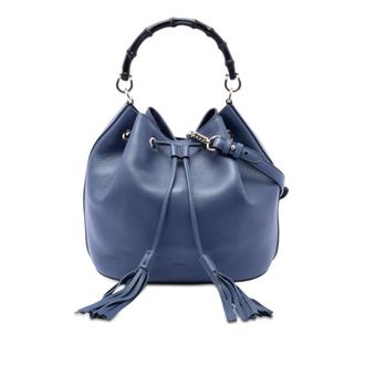 Gucci Pre-owned Gucci Pebbled Calfskin Miss Bamboo Tassel Bucket Bag Ladies 1NYGTWTJIMVUQ9E1