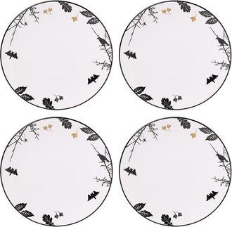 Lenox Set Of 4 Haunted Halloween Dinner Plates