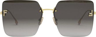 Fendi First Crystal Zonnebril - unisex - Accessoires - Geel - Maat: 59 MM