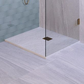 Marcel Breuer Asteroid Douchebak 90x90 incl. antislip en antibacterieel mineraalmarmer mat wit