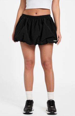 Guess Nina Balloon Hem Miniskort in Jet Black at Nordstrom, Size Medium