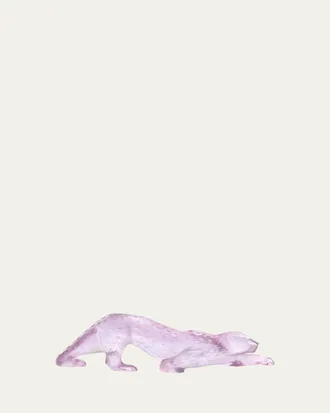 Lalique Zeila Pink Luster Panther Figure