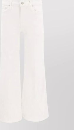 Mother denim high-rise wide-leg flared trousers