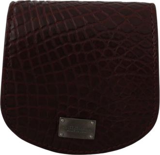 Dolce & Gabbana Exotic Skin Pocket Condom Case Holder - Dames - Portefeuilles - Bruin - ONE Size - Leer - Accessoires