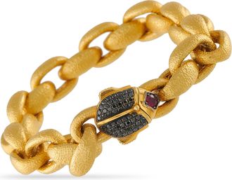 Konstantino Callas 18K Yellow Gold 0.48ct Black Diamond and Ruby Bracelet KS02-050426
