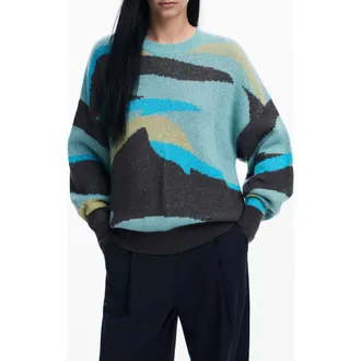 Desigual Thunder Bay Sweater in Green at Nordstrom, Size Small