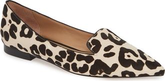 Linea Paolo Portia Loafer in White/Black Calf Hair at Nordstrom, Size 9
