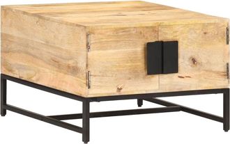 vidaXL Vidaxl - Mesa De Centro Madera Maciza De Mango 67x67x45 Cm