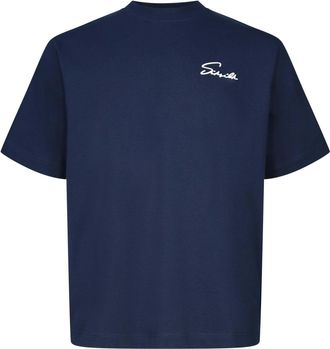 Siksilk T-Shirt SIKSILK Siksilk T-Shirt Script, Herren, Gr. XL, blau, Obermaterial: 100% Baumwolle CO., Shirts T-Shirt