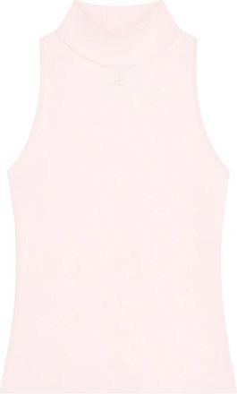 Courr&egrave;ges Heritage Knit Top - Dames - Tops zonder mouwen - Roze - S - Polyester - Tops