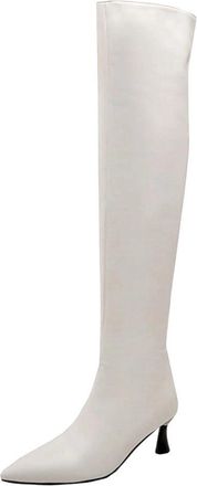 Generic Womens Thigh High Boots Pointed Toe Thin Heel Winter Elegant Club Party Long Boot