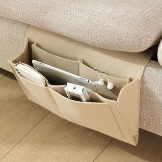OEM Beige - 32x20x10 Cm, Bolsillo Para Cama, Fieltro, Listo Para Colgar, 5 Compartimentos, Almacenamiento Para Sof&aacute;