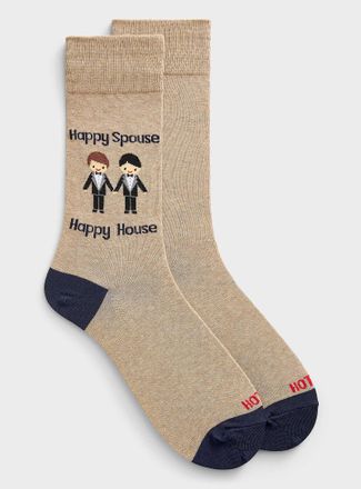 Hot Sox Mens Happy Husbands socks