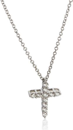 Tiffany & Co. Pre-Owned Tiffany & Co. Platinum Diamond Mini Cross Pendant