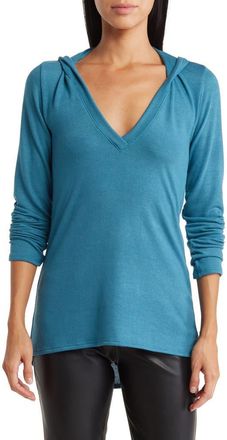 Go Couture Hooded Tunic Sweater in Skydiver at Nordstrom Rack, Size Medium