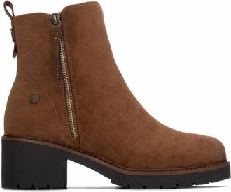 Refresh Womens Casual Suede Ankle Booties In Camel