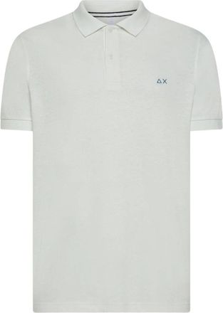 Sun 68 Polo van Linnen en Katoen Jersey - Heren - Polos - Wit - XL - Katoen - Tops
