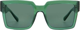 Calvin Klein Green Square Unisex Sunglasses CKJ23622S 300 53