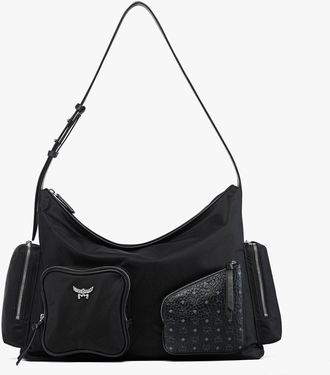 MCM Aren Zip Hobo In Econyl&acirc; And Monogram Print Leather