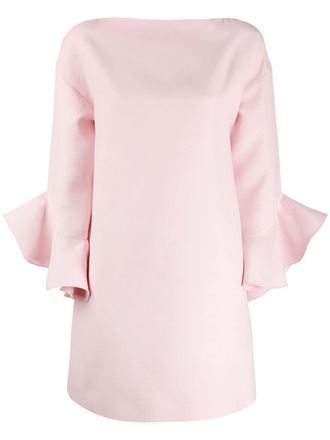 Valentino Garavani ruffled sleeve mini dress - Pink