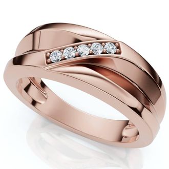 Pompeii3 Mens Diamond Wedding Ring Lab Grown 10k Gold