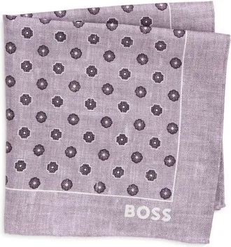 BOSS Silk Pocket Square in Open Purple at Nordstrom