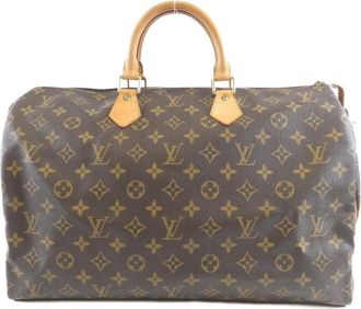 Louis Vuitton Marron Coated Canvas Boston Bag (Pre-Owned)