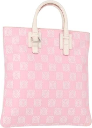 Loewe Pre-owned Canvas Tote Bag - Dames - Vintage Shopper - Roze - ONE Size - Vintage