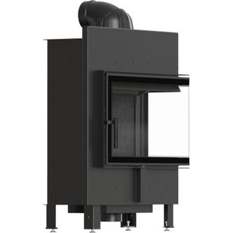 Kratki Kamineinsatz aus Stahl KRATKI LUCY SLIM rechts 10 kW &Oslash; 160 schwarz Verkleidung