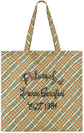 Philosophy di Lorenzo Serafini Twill Print Tote Bag - Dames - Shoppers - Geel - ONE Size - Tassen