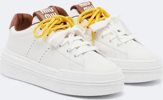 Miu Miu Leather platform sneakers