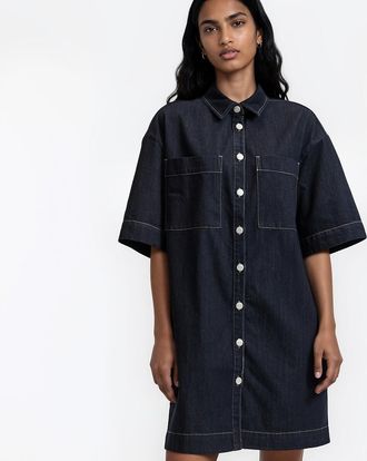 La Redoute Collections Losvallende korte jurk in denim, Signature SARA