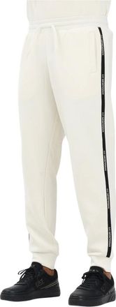 Emporio Armani Emporio Armani Ea7, Broeken, Heren, Beige, S, Katoen, Sportieve Crème Broek Regular Fit