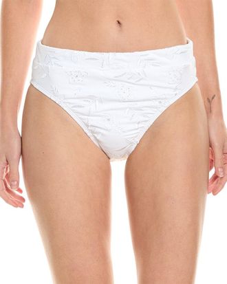 Tommy Bahama Eyelet Hideaway High-Waist Bikini Bottom