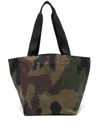 Herve Chapelier Shopper met vierkante bodem - Groen