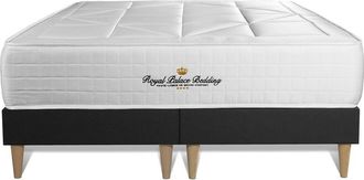 Royal Palace Bedding Royal Palace Bedding - Base Tapizada Negro + Colch&oacute;n Con Muelles Y Viscoel&aacute;stica 200 X 200