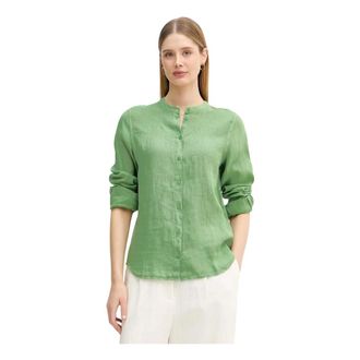 Mos Mosh MOS Mosh, Dames, Blouses & Shirts, Groen, Maat: XS Linnen