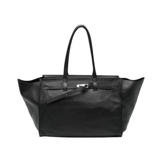 Benedetta Bruzziches Zwarte Tas met Bovenhandvat en Ritssluiting - Dames - Shoppers - Zwart - ONE Size - Leer - Tassen